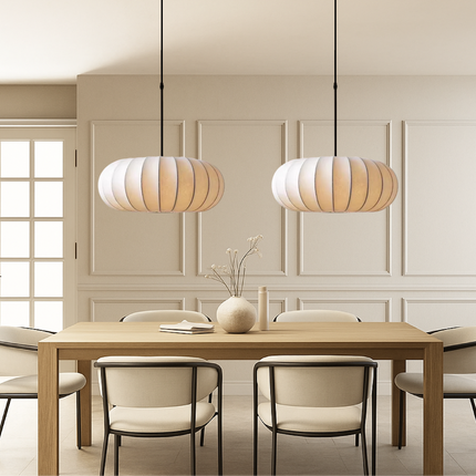 Lampa wisząca Silk z ciepłym światłem LED – regulowana, nowoczesna, minimalistyczna konstrukcja – dostępna w rozmiarach 30 cm, 40 cm i 50 cm 2