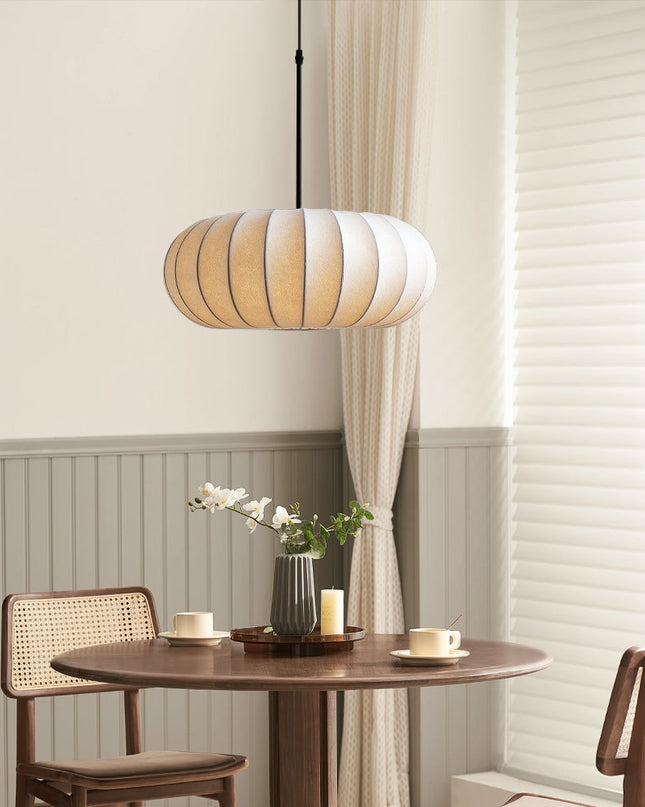 Lampa wisząca Silk z ciepłym światłem LED – regulowana, nowoczesna, minimalistyczna konstrukcja – dostępna w rozmiarach 30 cm, 40 cm i 50 cm 7