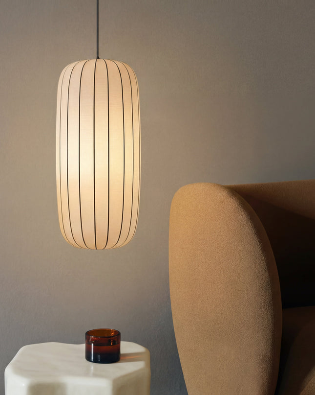 Lampa wisząca Silk z regulowaną wysokością i ciepłym blaskiem LED – minimalistyczny design oświetlenia kuchennego 2