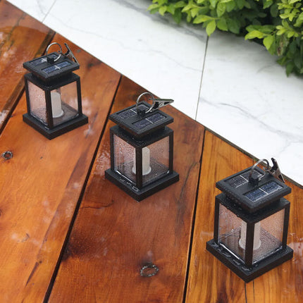 Lampa wisząca solarna z efektem świecy LED – Klasyczne oświetlenie dekoracyjne do użytku zewnętrznego 7