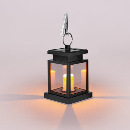 Lampa wisząca solarna z efektem świecy LED – Klasyczne oświetlenie dekoracyjne do użytku zewnętrznego 8