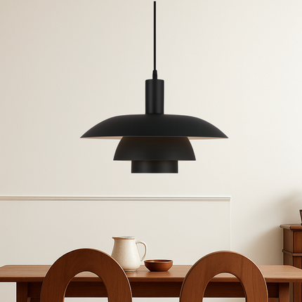 Lampa wisząca w stylu duńskim z wbudowanym oświetleniem LED – ściemnialna, metalowa lampa do wyspy kuchennej – średnica 29 cm lub 39 cm 7
