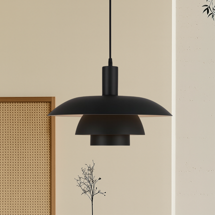 Lampa wisząca w stylu duńskim z wbudowanym oświetleniem LED – ściemnialna, metalowa lampa do wyspy kuchennej – średnica 29 cm lub 39 cm 9