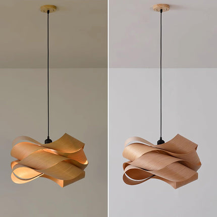 Lampa wisząca z naturalnego drewna – Elegancki dodatek do nowoczesnych wnętrz 4