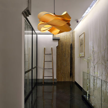 Lampa wisząca z naturalnego drewna – Elegancki dodatek do nowoczesnych wnętrz 6