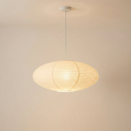 Lampa wisząca z regulowaną wysokością i delikatnym światłem LED – minimalistyczny wzór wabi-sabi z ręcznie robionego papieru 6