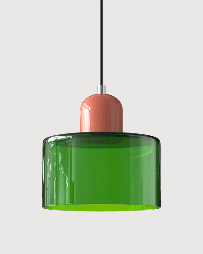 Lampa wisząca z regulowaną wysokością i przezroczystym szklanym kloszem do wyspy kuchennej – nowoczesny design Bauhaus 10