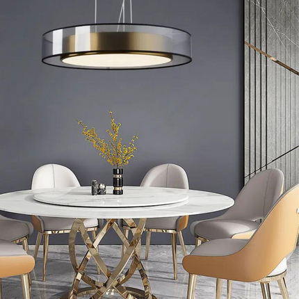 Lampa wisząca z regulowaną wysokością i wykończeniem w kolorze różowego złota – nowoczesna lampa wisząca ze szkła 4