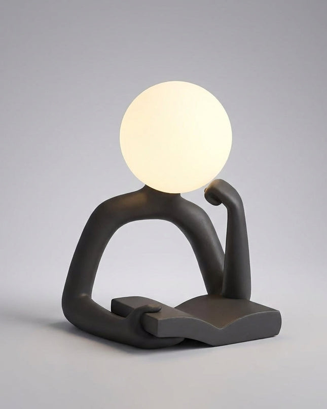 Lampka biurkowa LED z rzeźbiarskim designem, nowoczesna lampa na biurko z ciepłym świat 2