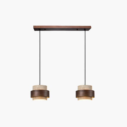 Lampka Nocna Ascend Retro Wabi-Sabi z Naturalnego Trawertynu i Drewna 9