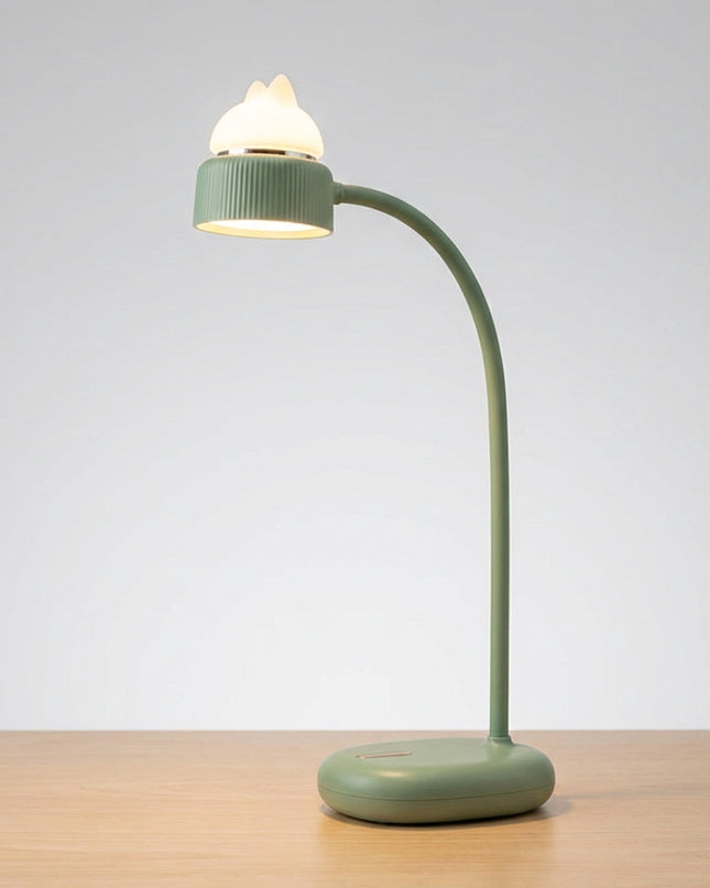 Lampka nocna LED dla dzieci w kształcie kota z dotykowym sterowaniem, ładowana przez USB, emitująca mię 0