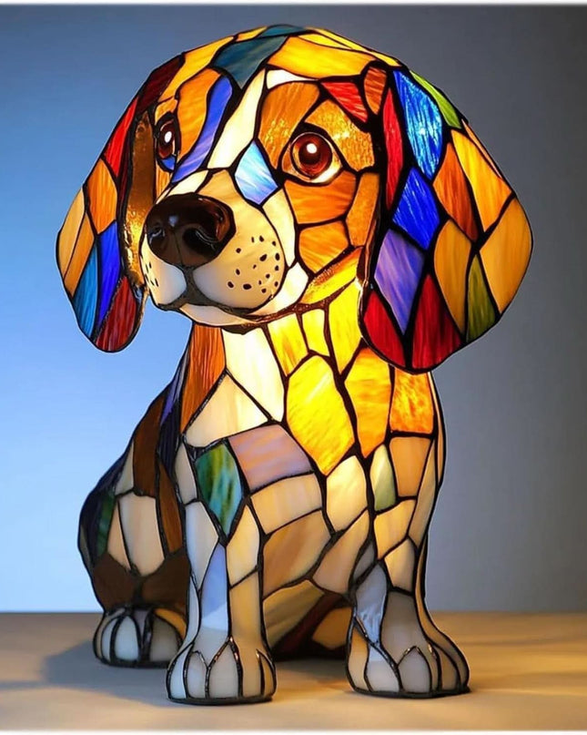 Lampka Nocna LED z Wzorem Psa – Ciepłe Światło, Kompaktowa Dekoracja do Domu 15 cm 4