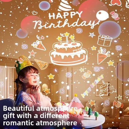 Lampka Nocna Projektor Galaxy Star z Muzyką i 12 Motywami – Idealna do Sypialni i dla Dzieci, Zasilanie na Baterie lub USB 7