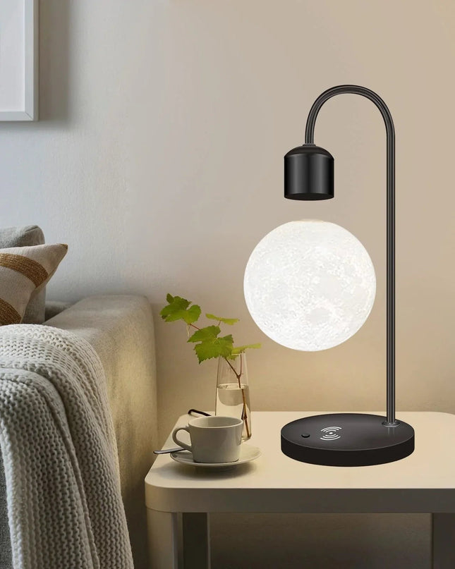 Lampa nocna z lewitacją magnetyczną i ładowaniem bezprzewodowym w nowoczesnym kształcie księży 3