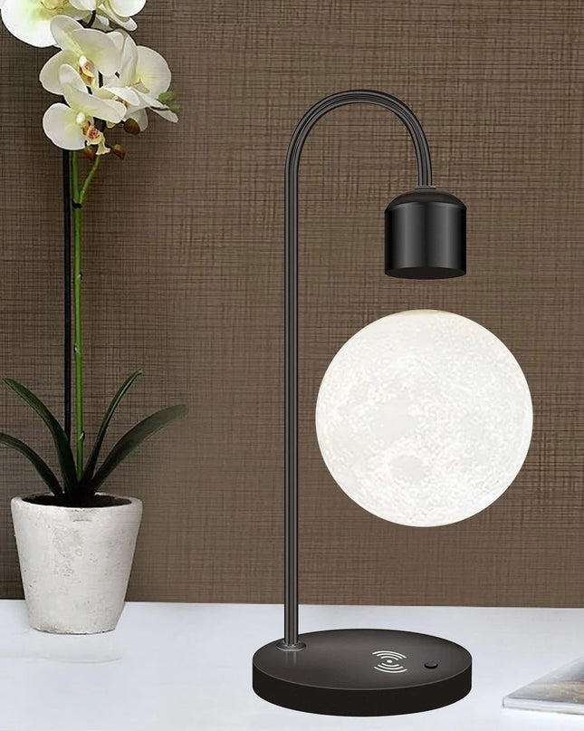 Lampa nocna z lewitacją magnetyczną i ładowaniem bezprzewodowym w nowoczesnym kształcie księży 4