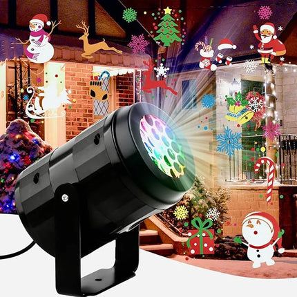 Lampka projekcyjna LED z 16 wzorami świątecznymi, idealna do użytku wewnętrznego i 2