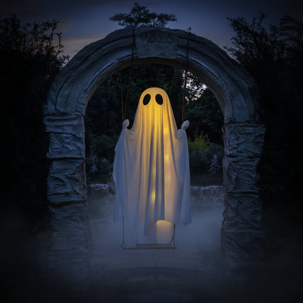 Latający Duch LED z regulowaną jasnością, zdalnie sterowana dekoracja Halloweenowa na zewnątrz w kolor 1