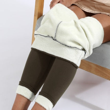 Legginsy damskie z podszewką z polaru i wysokim stanem – ciepłe i elastyczne, idealne na zimne dni 10