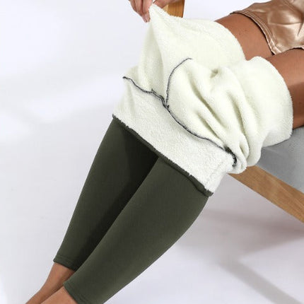 Legginsy damskie z podszewką z polaru i wysokim stanem – ciepłe i elastyczne, idealne na zimne dni 11