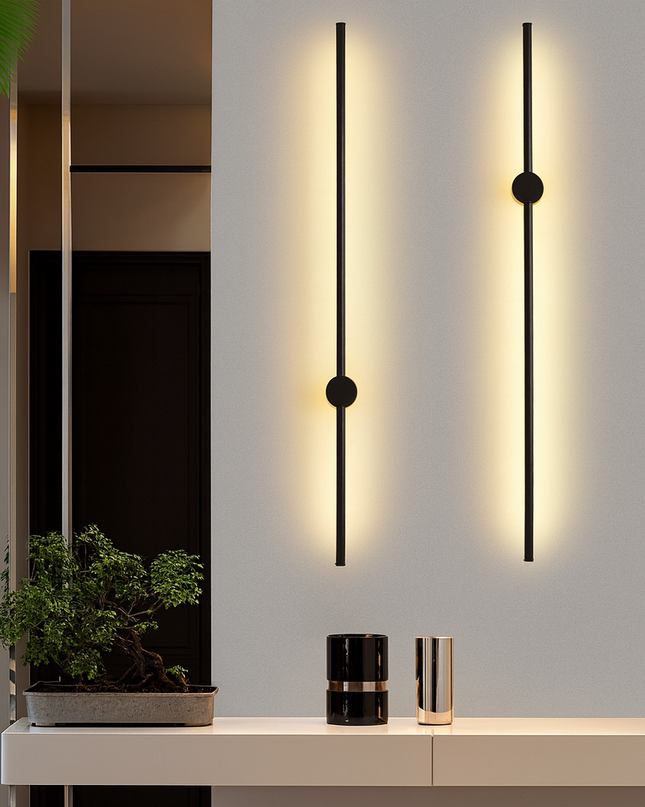 Liniowa lampa ścienna z oświetleniem LED – nowoczesna lampa kinkietowa z żelaza i akrylu, od 60 cm do 120 cm 1