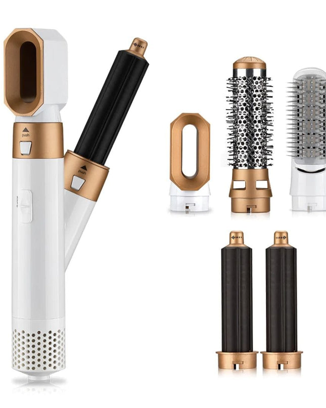 Lokówka i suszarka 5 w 1 z inteligentną kontrolą temperatury – ceramiczne narzędzie wielofunkcyjne do stylizacji wszystkich rodzajów włosów 0