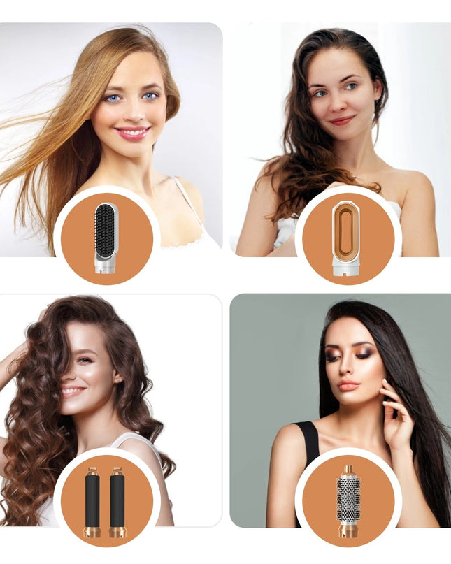 Lokówka i suszarka 5 w 1 z inteligentną kontrolą temperatury – ceramiczne narzędzie wielofunkcyjne do stylizacji wszystkich rodzajów włosów 3