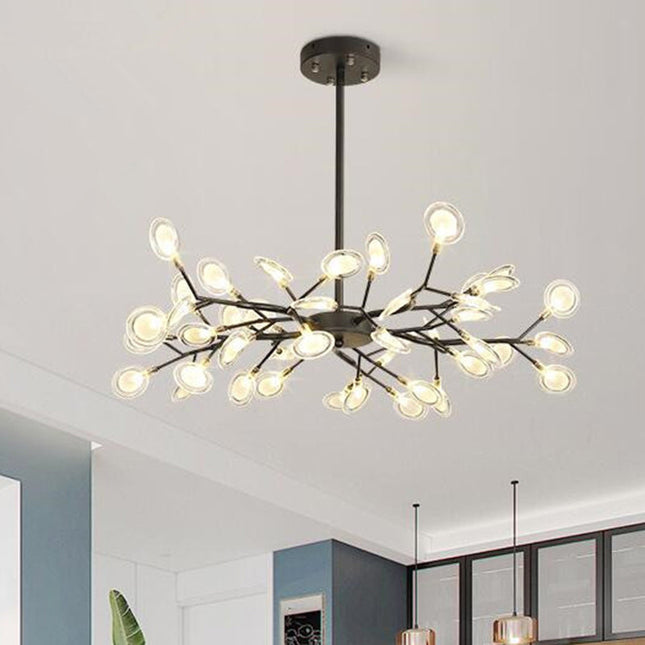 Lśniący Żyrandol Minimalistyczny do Salonu i Sypialni - Eleganckie Oświetlenie Akrylowe 70cm, 85cm, 114cm 4
