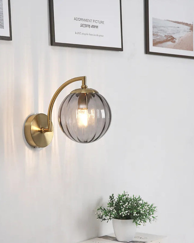 Luksusowy Kinkiet Ścienny LED ze Szklanym Kandelabrem – Elegancki Design do Sypialni i Salonu 30x14cm 1