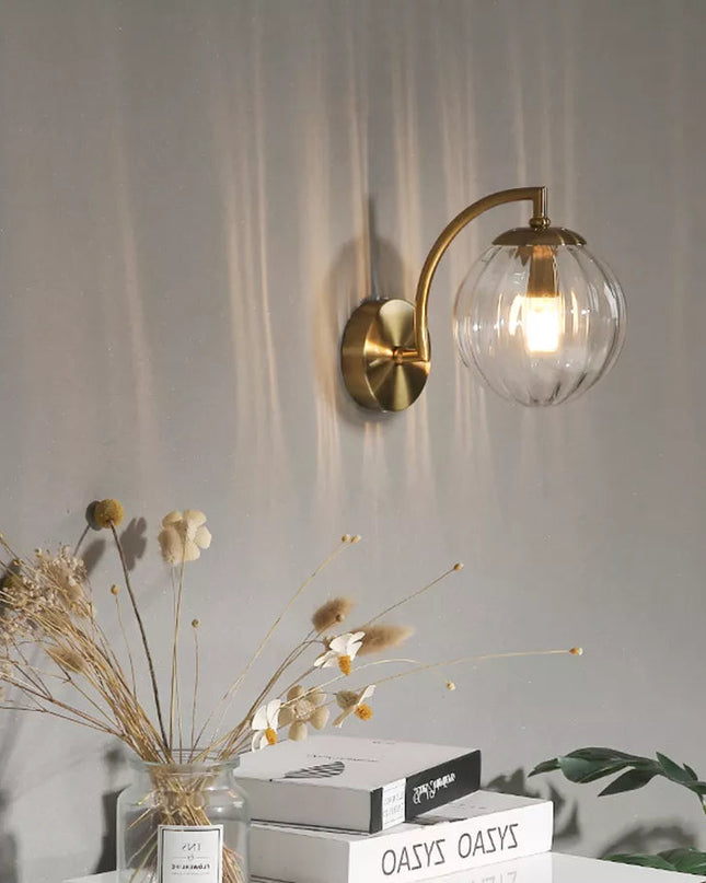 Luksusowy Kinkiet Ścienny LED ze Szklanym Kandelabrem – Elegancki Design do Sypialni i Salonu 30x14cm 2