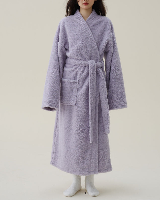 Luksusowy kimono | Gruby flanelowy szlafrok dla kobiet 2