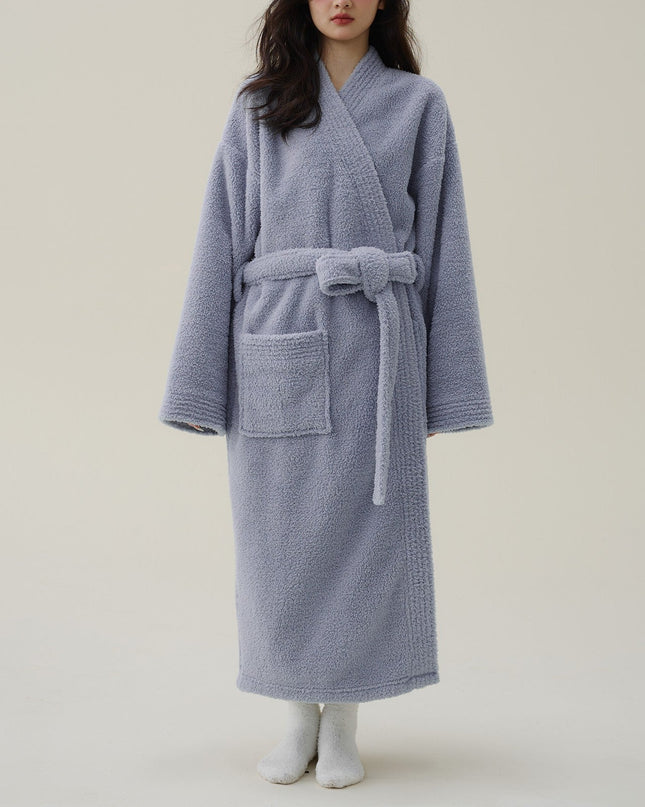 Luksusowy kimono | Gruby flanelowy szlafrok dla kobiet 3