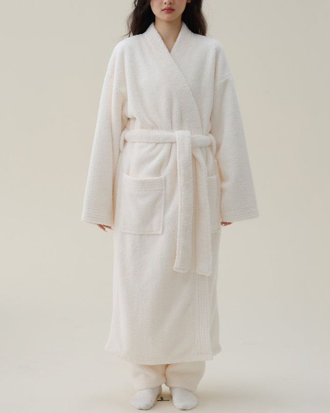 Luksusowy kimono | Gruby flanelowy szlafrok dla kobiet 4