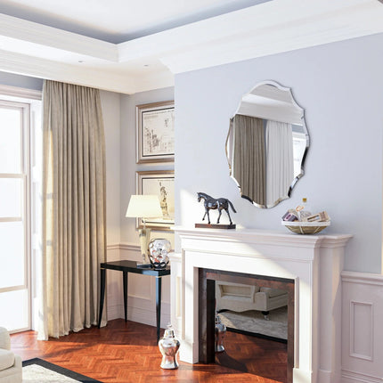 Lustro GlamEdge Silver – Nowoczesna elegancja z zaokrąglonymi krawędziami – Odbijające piękno z zaokrąglonymi detalami 3