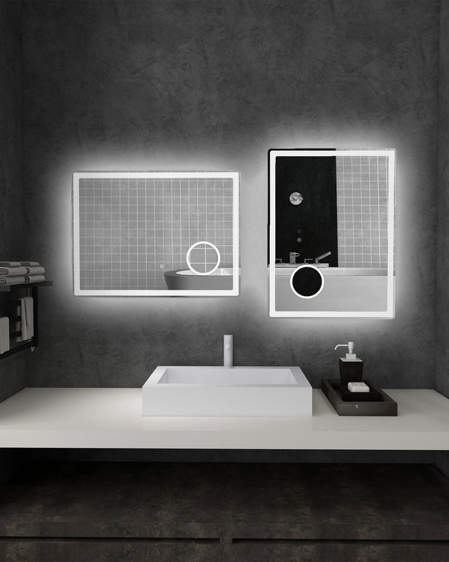 Lustro Łazienkowe LED z Regulowanym Światłem i Powiększeniem 1