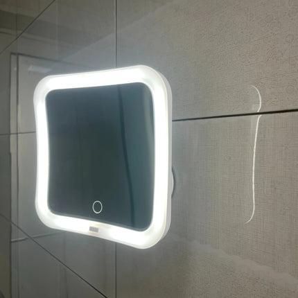 Lustro do makijażu LED z 10-krotnym powiększeniem, regulowanym oświetleniem i przyss 5