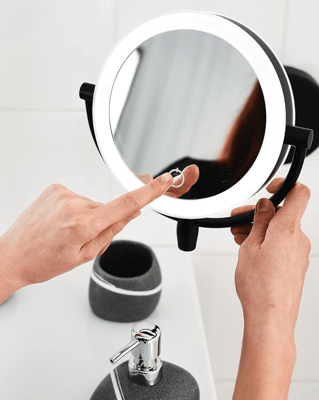 Lustro do Makijażu LED z Regulowanym Oświetleniem – Kompaktowe, Ładowane, Idealne do Podróży i Małych Przestrzeni 1