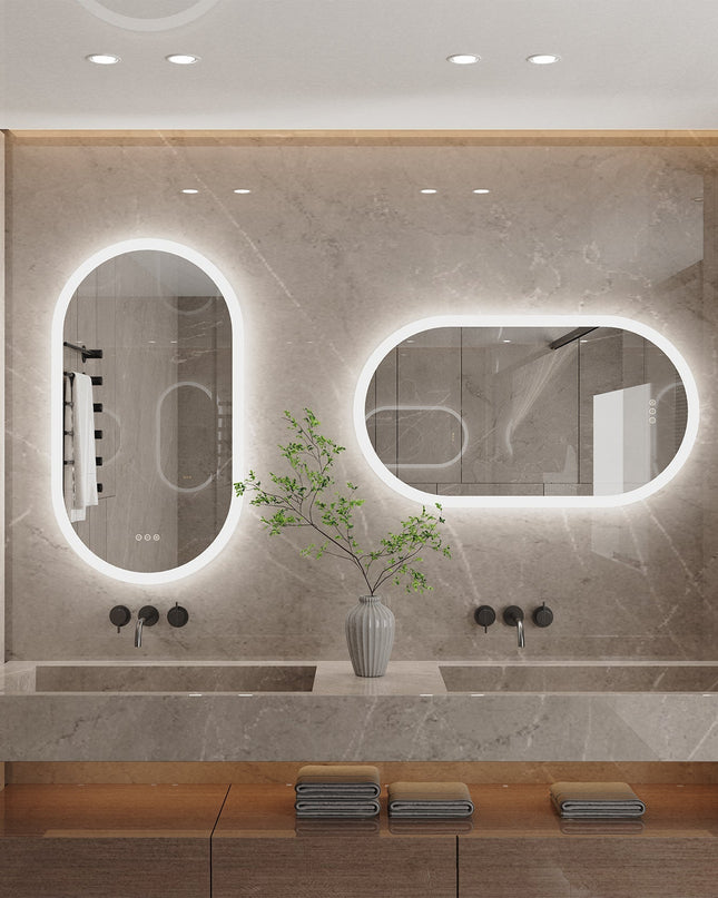 Lustro łazienkowe Mirona LED – Ulepsz swoją łazienkę dzięki oświetleniu LED – Eleganckie oświetlenie zapewniające idealne odbicie 0