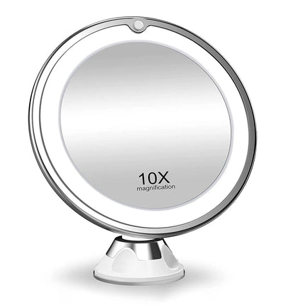 Lustro powiększające LED 10x z obrotem 360° – Idealne do makijażu 0