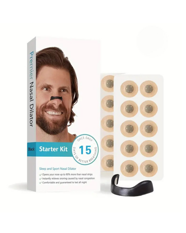 Magnetyczny Pasek na Nos do Lepszego Oddychania i Snu – Czarny, Wygodne Dopasowanie, Idealny do Sportu 0