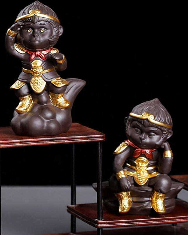 Małpi Król w Medytacji Dekoracyjny Posąg z Charakterem 1