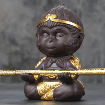 Małpi Król w Medytacji Dekoracyjny Posąg z Charakterem 5