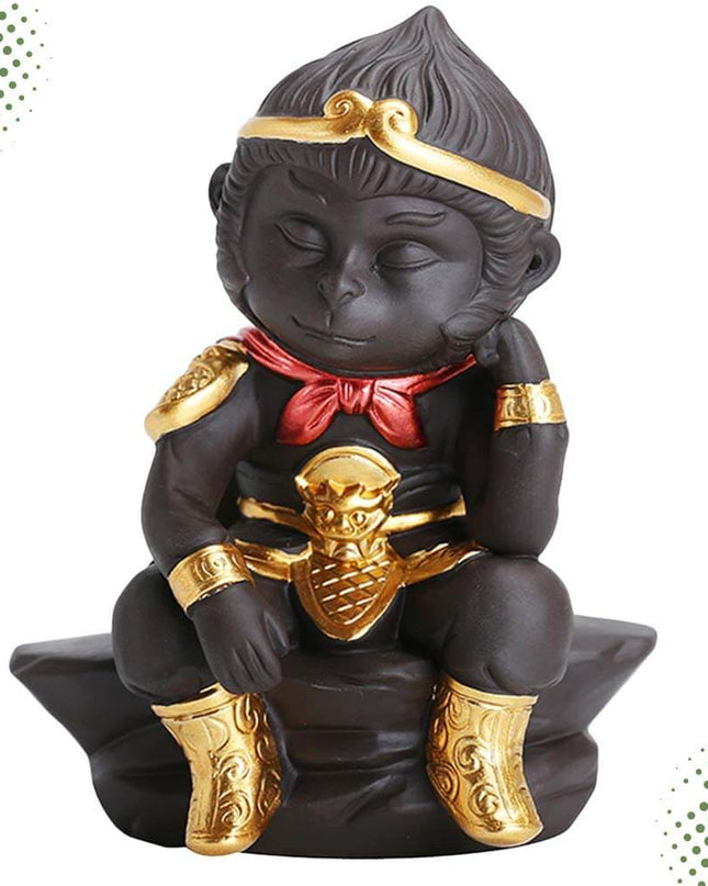 Małpi Król w Medytacji Dekoracyjny Posąg z Charakterem 6