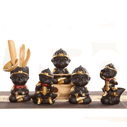 Małpi Król w Medytacji Dekoracyjny Posąg z Charakterem 7