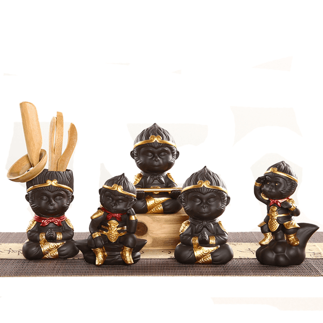 Małpi Król w Medytacji Dekoracyjny Posąg z Charakterem 7