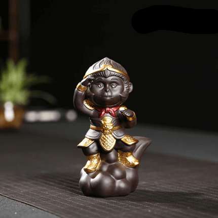 Małpi Król w Medytacji Dekoracyjny Posąg z Charakterem 9