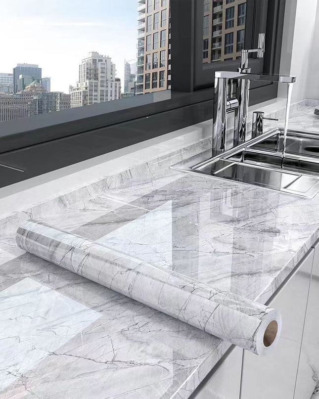 Marble Luxury | Folia kuchenna samoprzylepna, odporna na olej 0