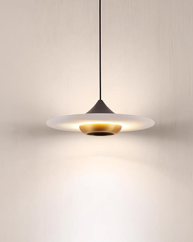 Marmurowa Lampa Wisząca Flying Saucer – Elegancka Lampa do Salonu, 25 cm, Z Wbudowaną Diody LED 0