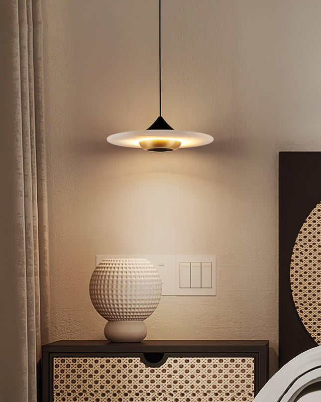 Marmurowa Lampa Wisząca Flying Saucer – Elegancka Lampa do Salonu, 25 cm, Z Wbudowaną Diody LED 6