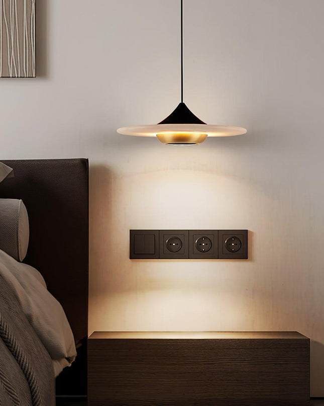 Marmurowa Lampa Wisząca Flying Saucer – Elegancka Lampa do Salonu, 25 cm, Z Wbudowaną Diody LED 8