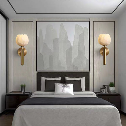 Marmurowa lampa ścienna w kształcie róży – Elegancka dekoracja oświetleniowa 3